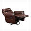 Luxueux fauteuil inclinable pivotant avec cadre en cuir fleur et bois massif pour un confort et un style ultimes-366543946