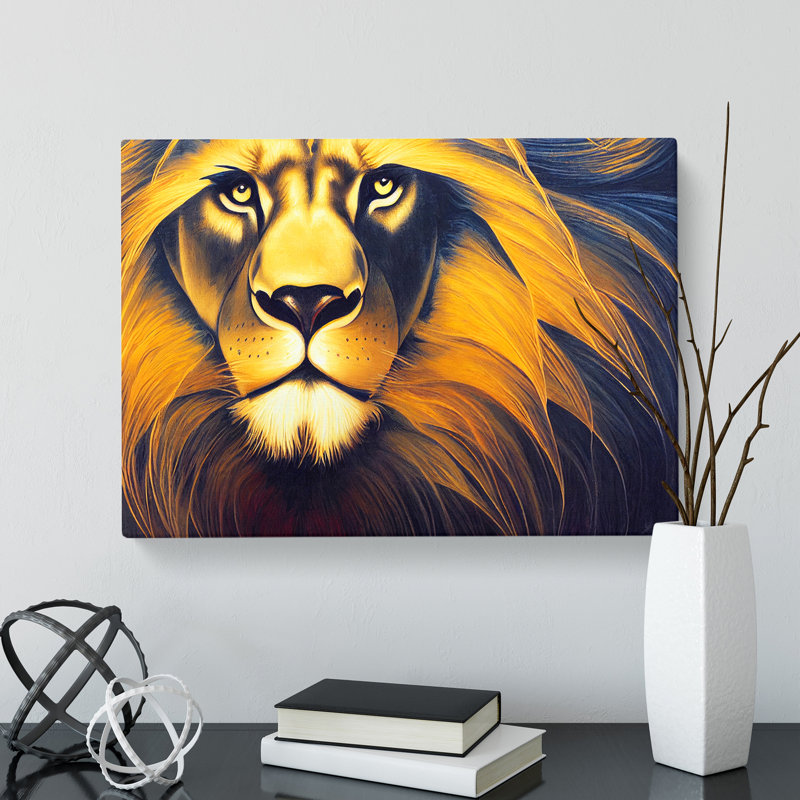 Invigorating Lion - Wrapped Canvas, 35cm H x 50cm W