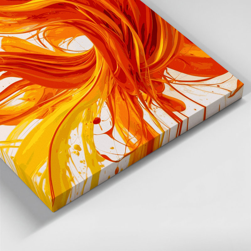«Lyrical Abstraction», art mural sur toile brune, H 24 po x l 36 po