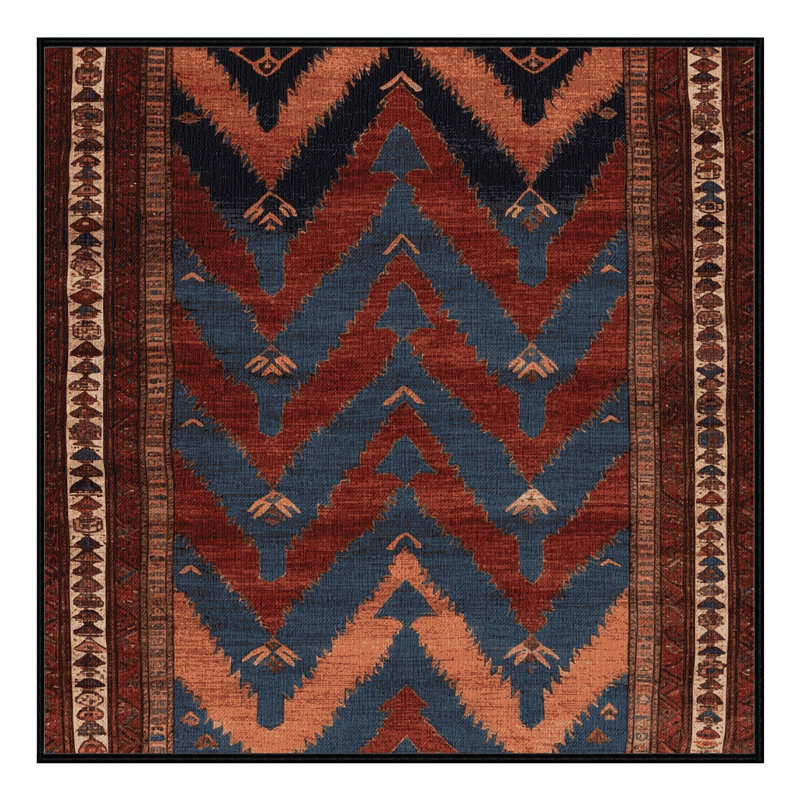 Machine Washable Persian Black Area Rug, Square 3'