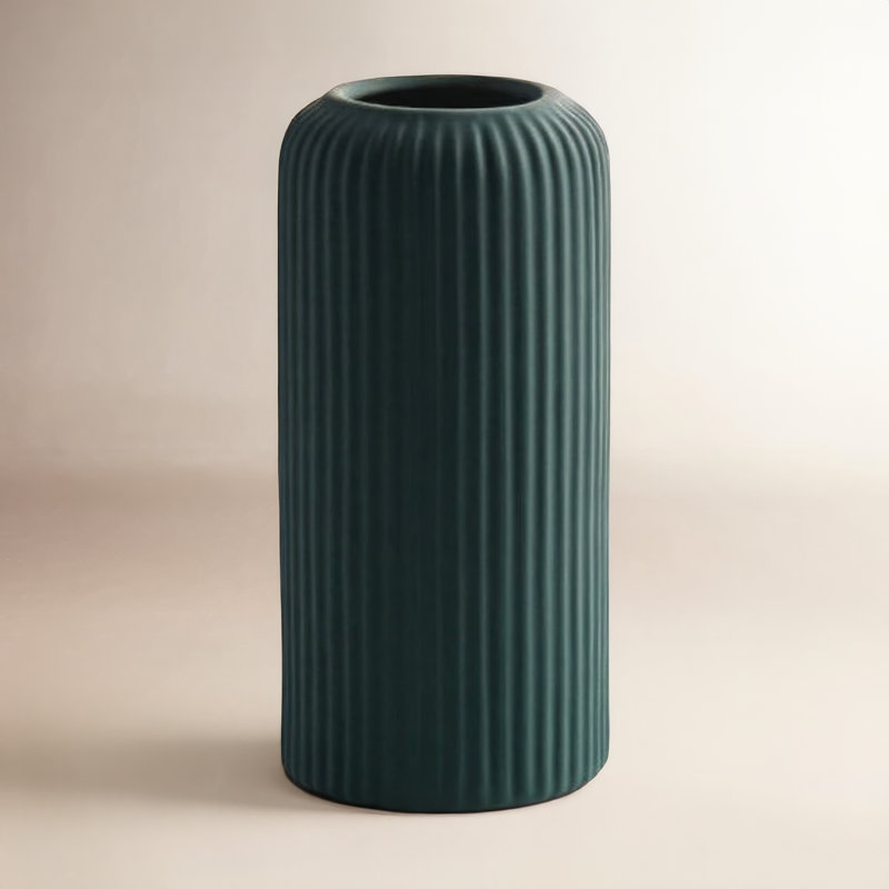 Vase de table intérieur / extérieur Munich, Vert, H 8,1 po x l 3,8 po x P 3,8 po