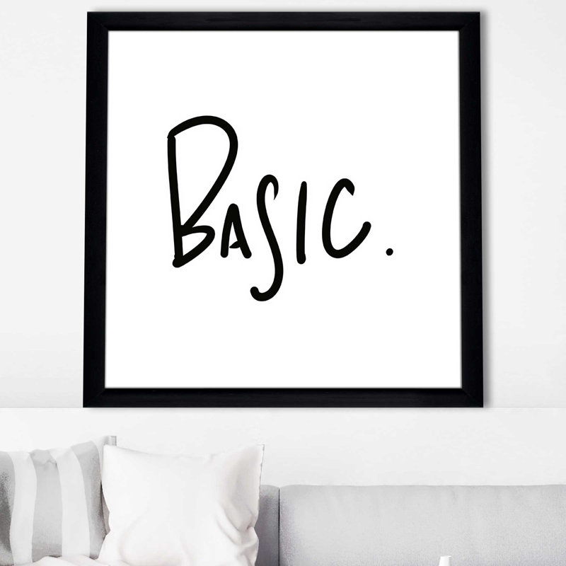 " Basic " by Sd Graphics Studio, Black Framed, 37.5" H x 37.5" W x 1" D