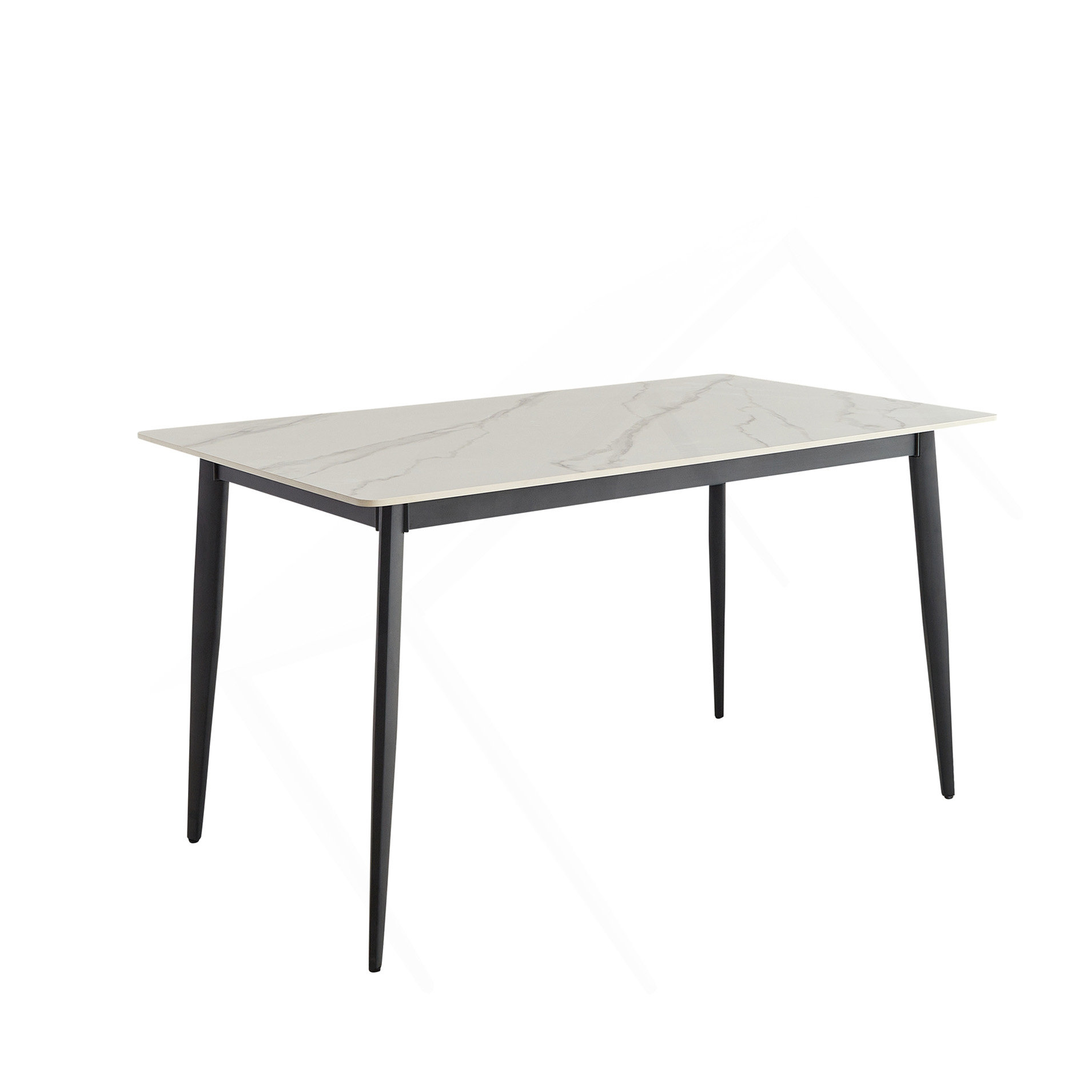George Oliver Dining Table Table 55" Rectangular White Kitchen Table ...