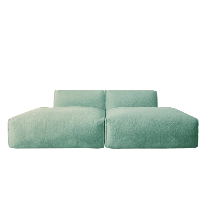 Upholstered Chaise Lounge, Green