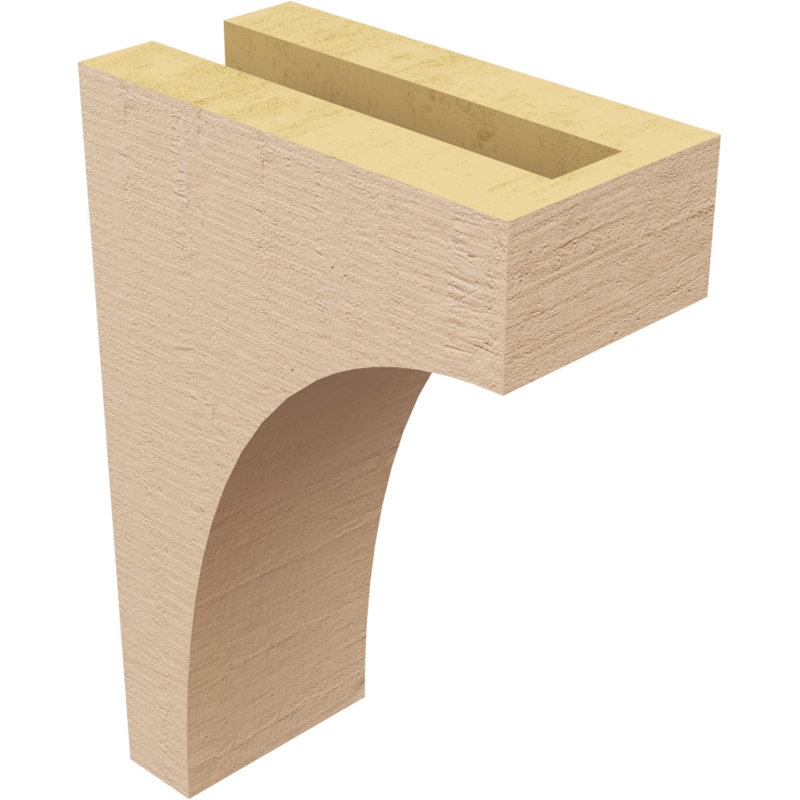 Bois de cèdre brut StockportThane Corbel, apprêté brun clair Stockport, H 9 po x l 3 po x P 6 po