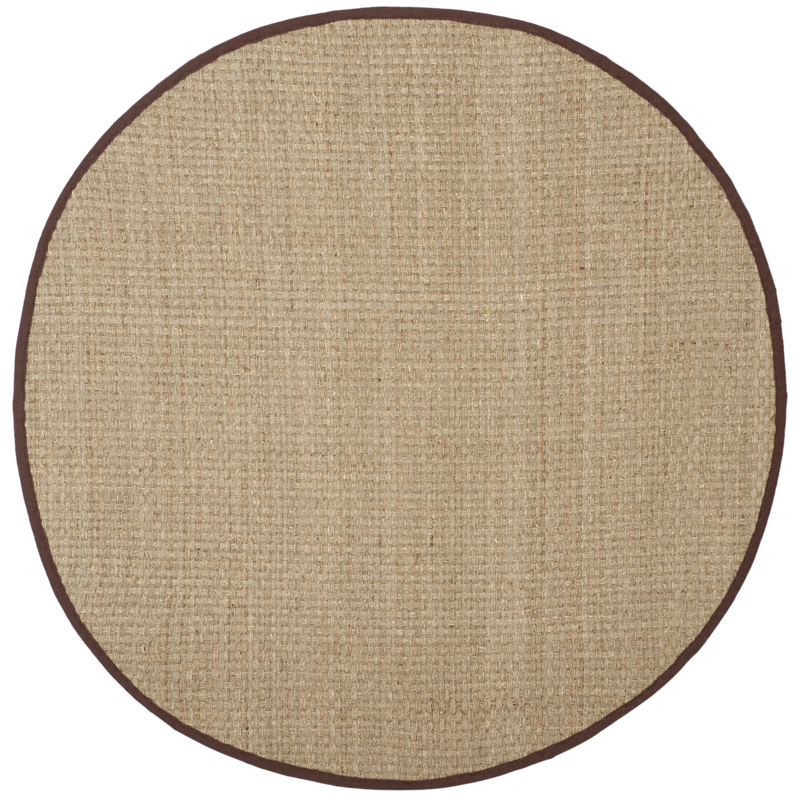 Debroh Natural Fiber Seagrass Solid Color Rug, Round 6'