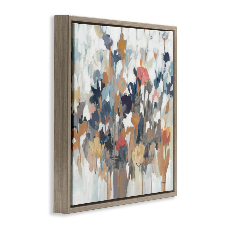 Arrangement floral moderne, Cadre flottant orme Montalcino, H 25 po x l 25 po