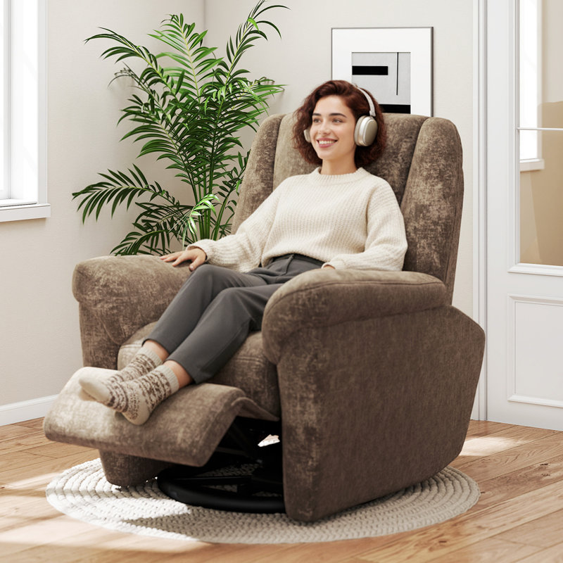 Fauteuil inclinable électrique, fauteuil inclinable rembourré avec ports USB, Marron foncé