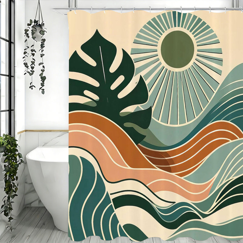 Boho Shower Curtains with Hooks Included