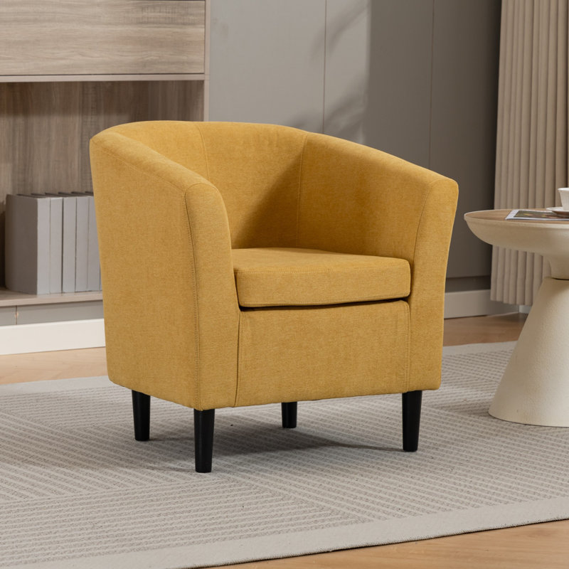 Upholstered Armchair, Yellow