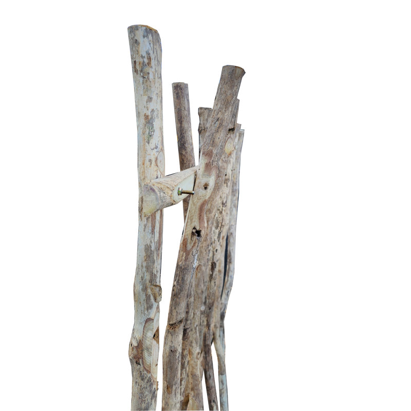 Bark On Teak Wood Garden Fence