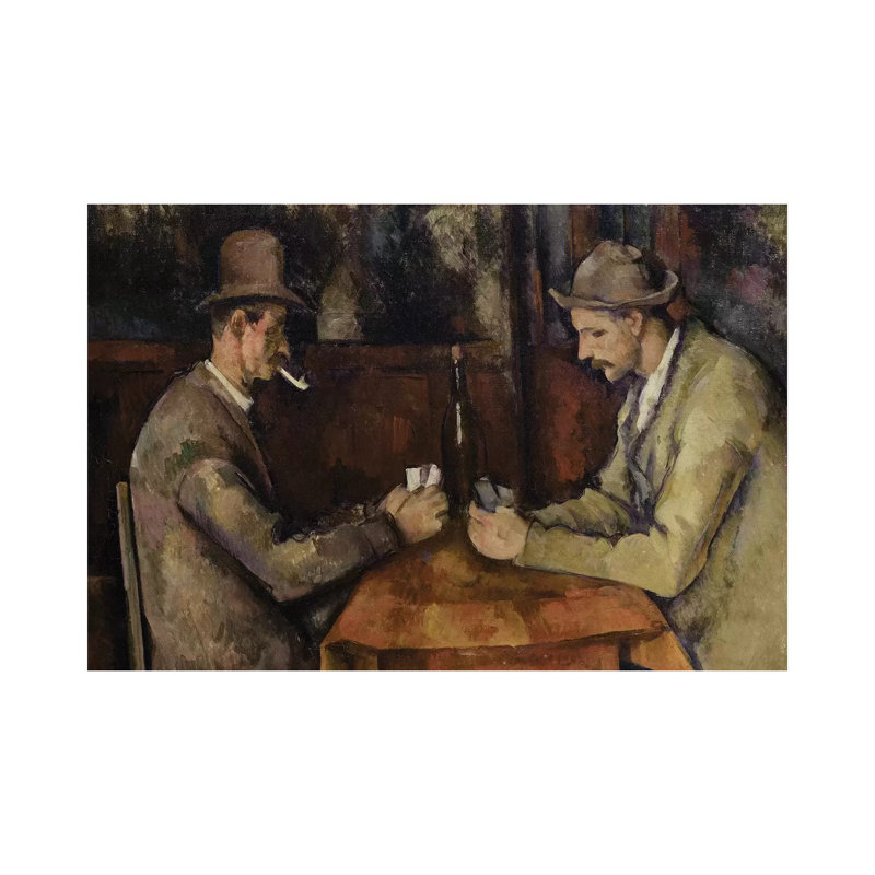 The Card Players, 1893-96 by Paul Cezanne - Wrapped Canvas Gallery-Wrapped Canvas Giclée, 20.32 cm H x 30.48 cm W