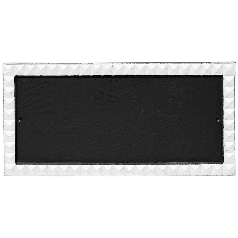 Plaque d’adresse murale sur 1 ligne cairo, Noir / blanc, Oui