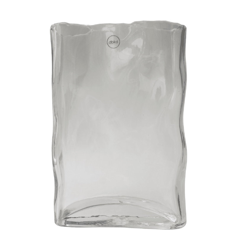Vase de table Filia, H 11,1 po x l 7,87 po x P 4,33 po, Transparent