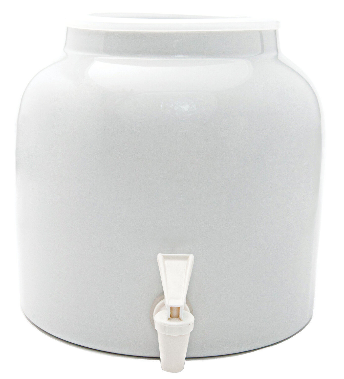 GEO 5 Gal. Porcelain Ceramic Crock Beverage Serveware with 8 In