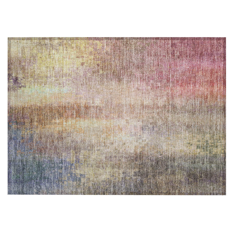 Machine Washable Indoor/Outdoor Kaczor ACN2241 Abstract Rug