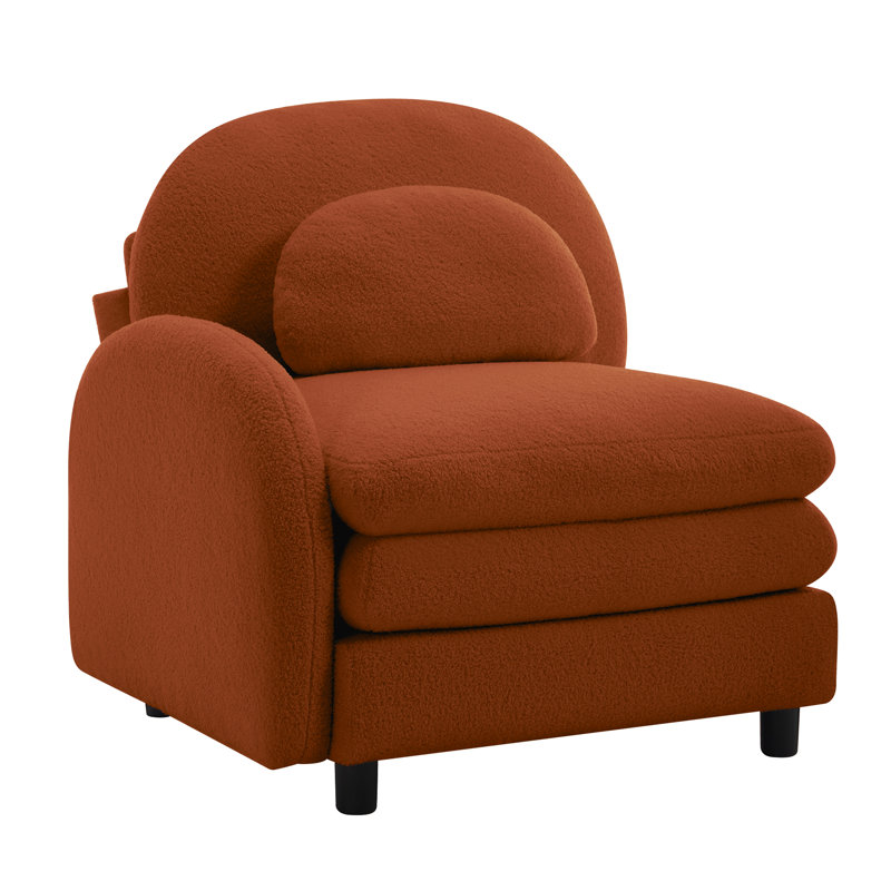 Canapé courbé en tissu VF avec coussins Viteria - Orange, Orange