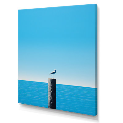 «Seagull Silence Minimalisme Horizon», reproduction sur toile