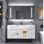 Meuble-lavabo mural blanc 36 po Sienna
