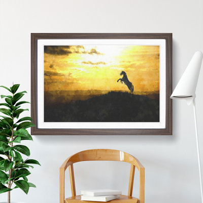 Horse at Sunset - Picture Frame Painting