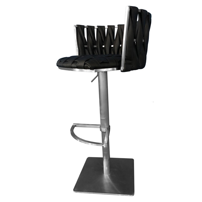Tabouret de bar réglable Doory, Lave noire