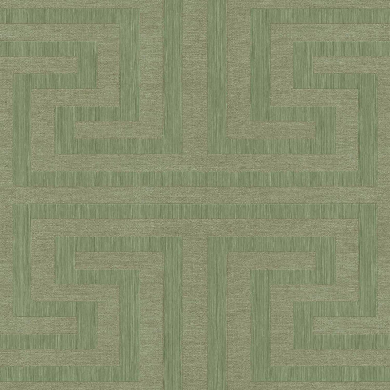 Galerie Synergy Geometric Maze Wallpaper, Green