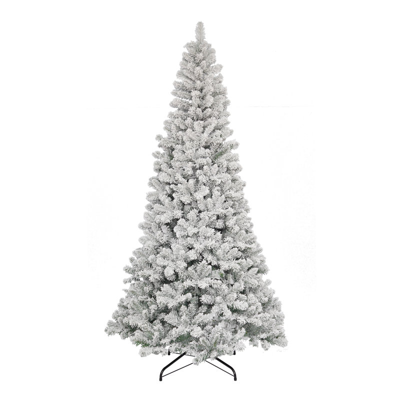 Unlit Flocked Aritficial Christmas Tree, 7.87ft H x 3.42ft W