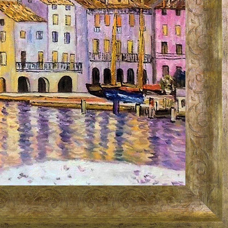 Malcesine sur le lac de Garde par Gustav Klimt - reproduction d'art encadrée, H 43 po x l 43 po x P 2 po, Sirocco
