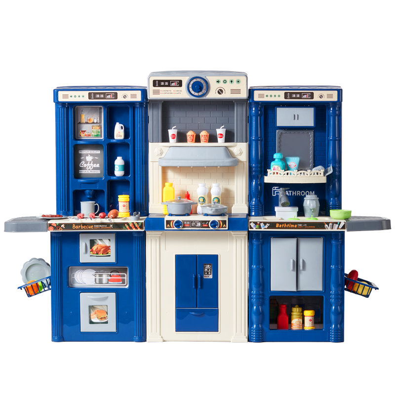 Ensemble de jouets de cuisine 3-en-1 Fallon avec lumières, effets de vapeur et accessoires Fallon