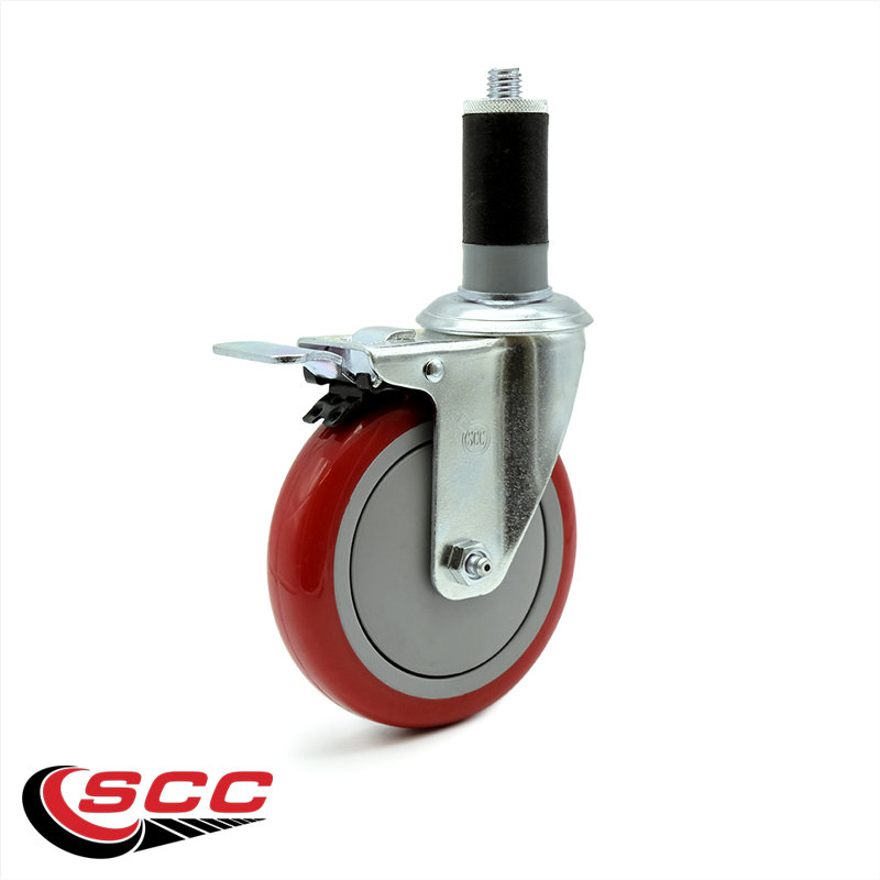 Locking Caster Replacement, Red