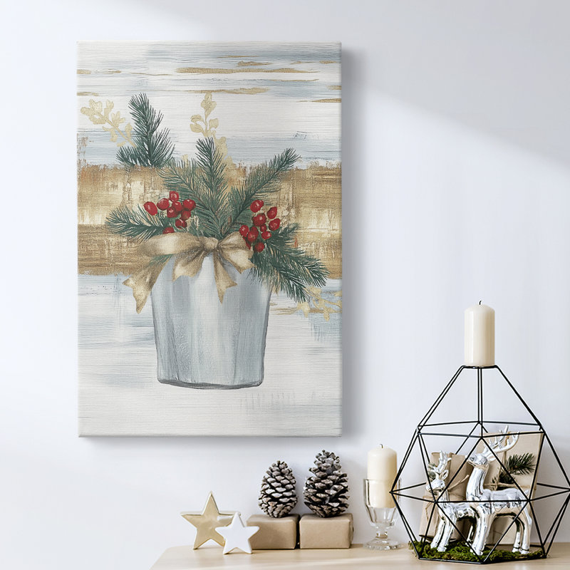 Art des Fêtes de Noël - Toile tendue avec châssis CLxx, H 18 po x l 12 po