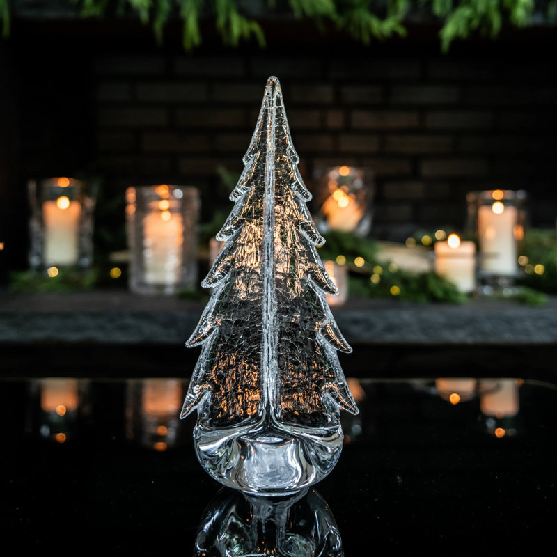 Crackle Evergreen, 14" H x 5.5" W x 5.5" D