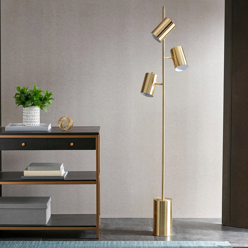 Lampe sur pied 3 lumières en métal