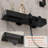 2-Function Tub Faucet Set With 3-Mode Handheld Shower, Matte Black, CUPC Certified Ceramic Valve, Waterfall Spout, Height Adjustable Slide Bar, 1.5M Hose-125033860