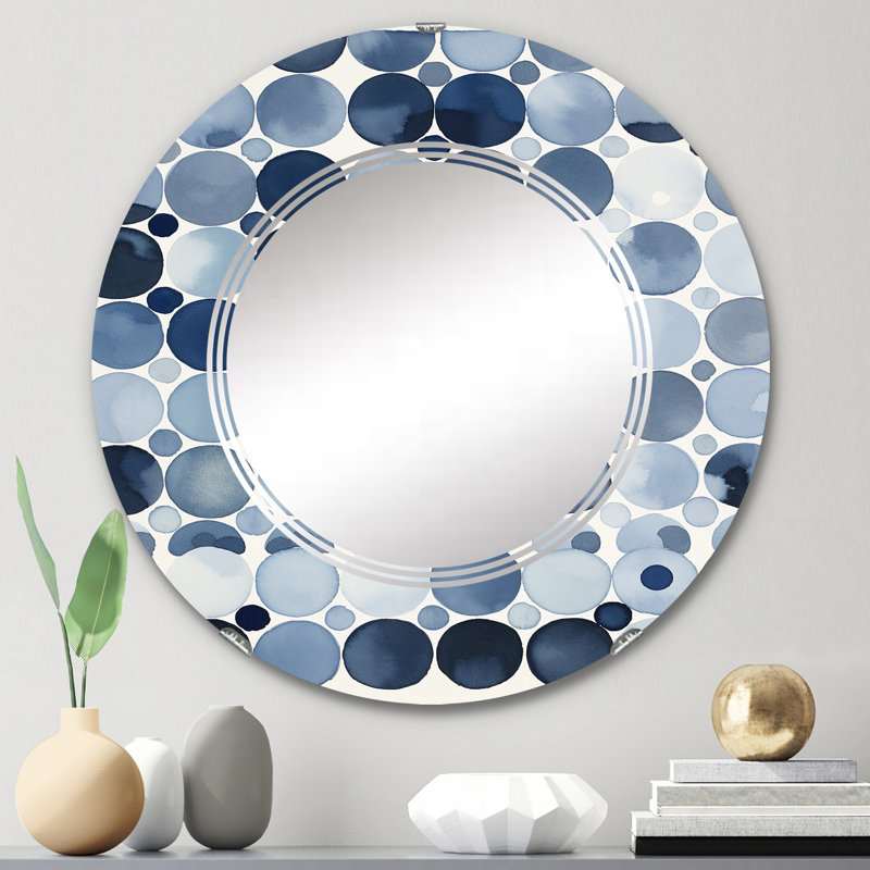 Derryhirk - Miroir mural moderne rond, 24 po x 24 po