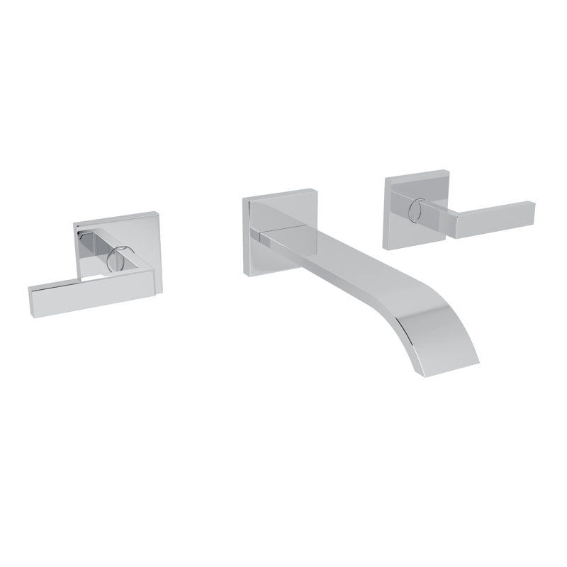 Wave™ Wall Mount Lavatory Faucet, Polished Chrome