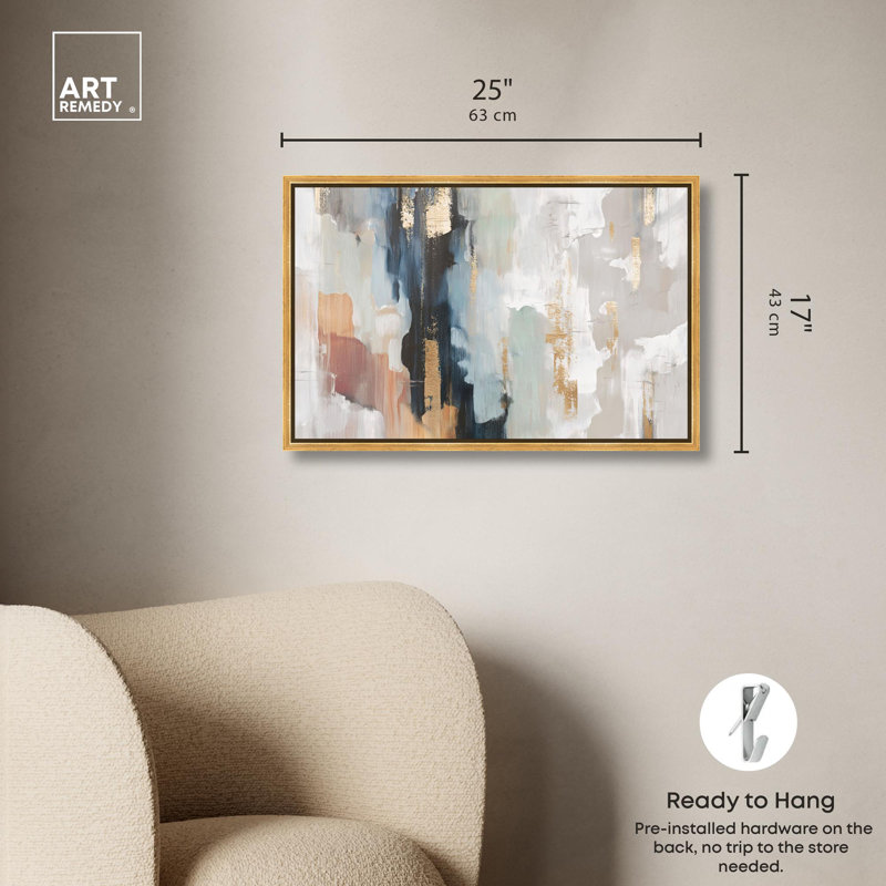 Impression sur toile Golden Descent III Boho Decor par Art Remedy, H 24 po x l 16 po, Cadre doré