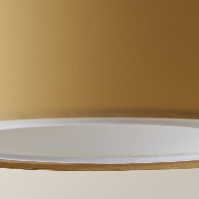 Blended Fabric Drum Pendant Shade, Beige, 19cm H x 26cm W x 26cm D