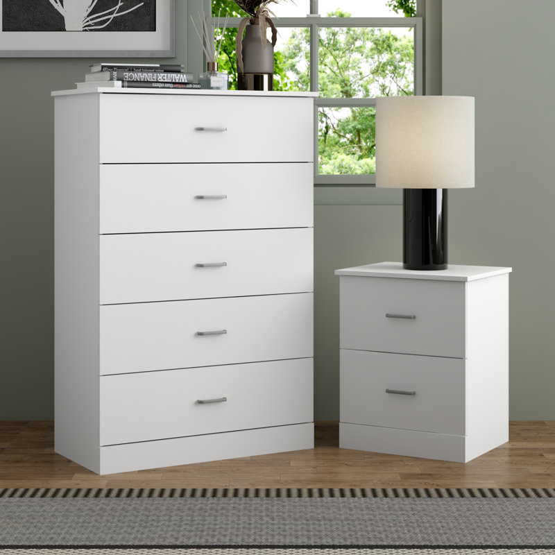 Allyannah 2 Pieces Bedroom Set, White