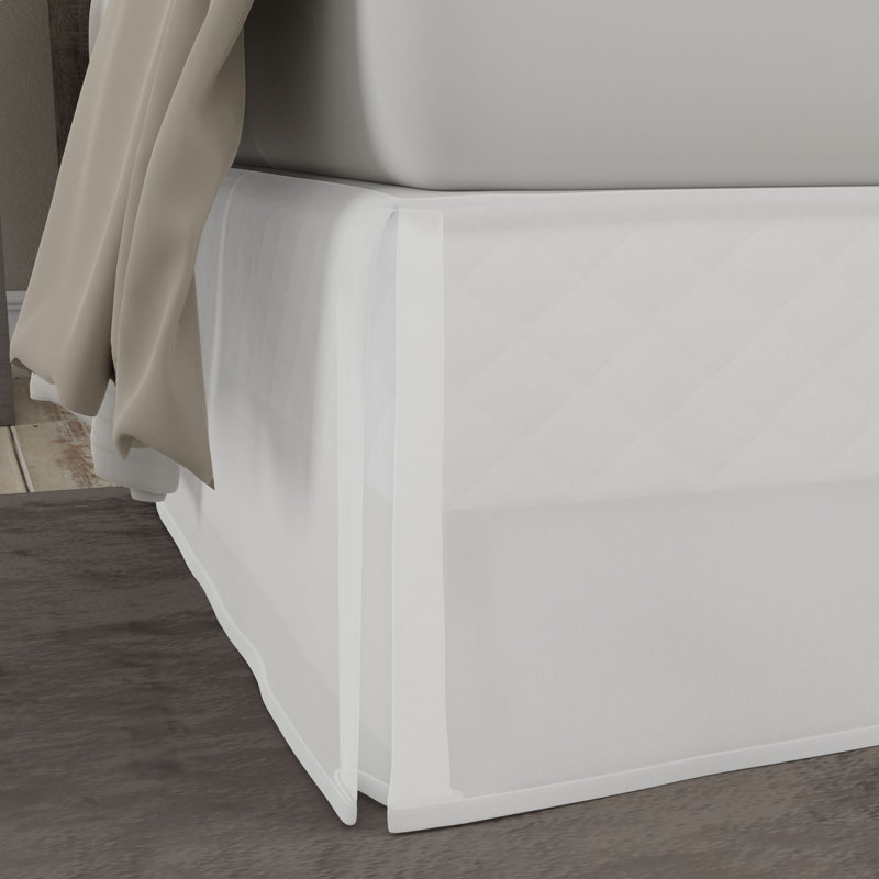 Jupe de lit 14 po en microfibre sur mesure Today's Home, Plein, Blanc