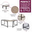 Jazmyne L-Shaped Metal Base Executive Desk