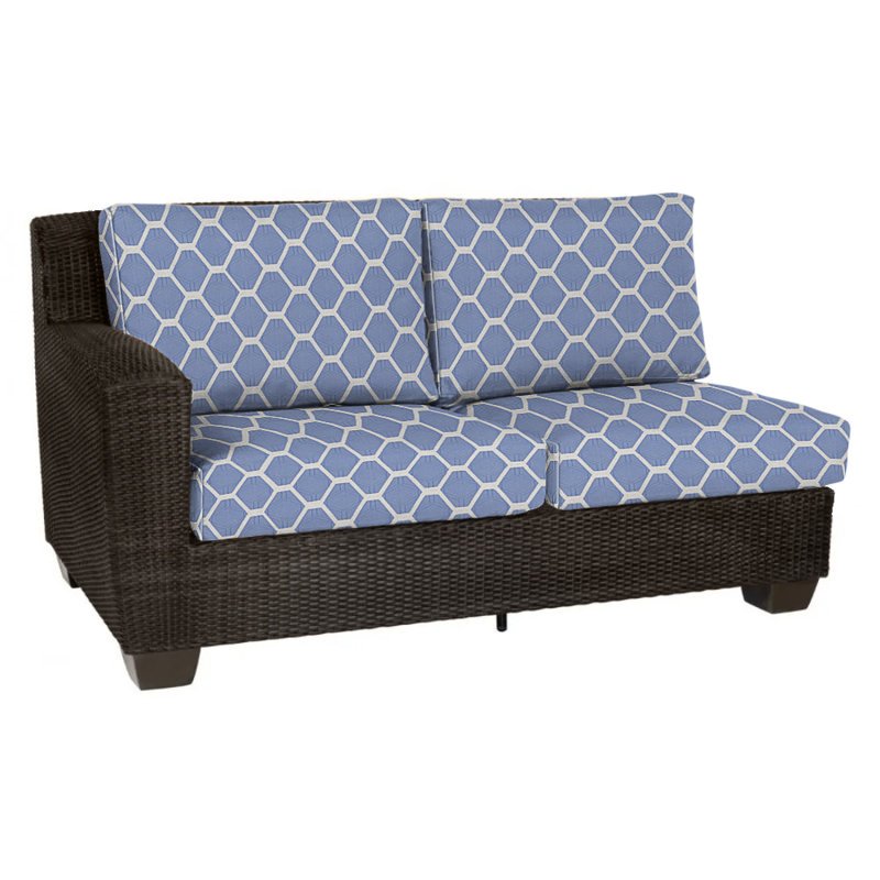 Saddleback Outdoor 2 - Seat Loveseat, Canvas Bird's Eye Sunbrella® Canvas, Coffee