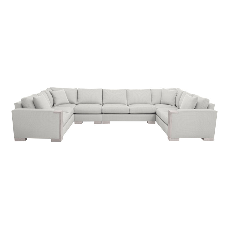 Abingdon By Michael Weiss Sectional, Callaloo Cotton, Dove Gray