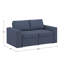 Ilic Upholstered Loveseat With 2 Hidden Metal Wire Storage Drawers-73670083