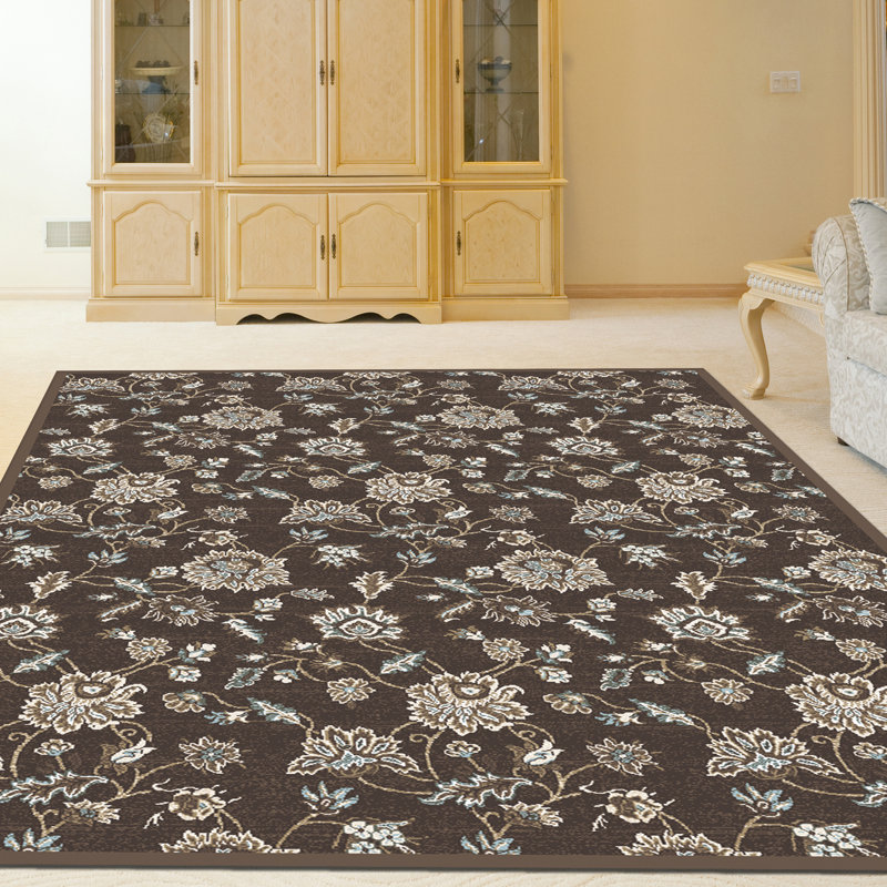 Tapis brun / ivoire Pisa, Rectangle 5 pi 3 po x 7 pi 3 po