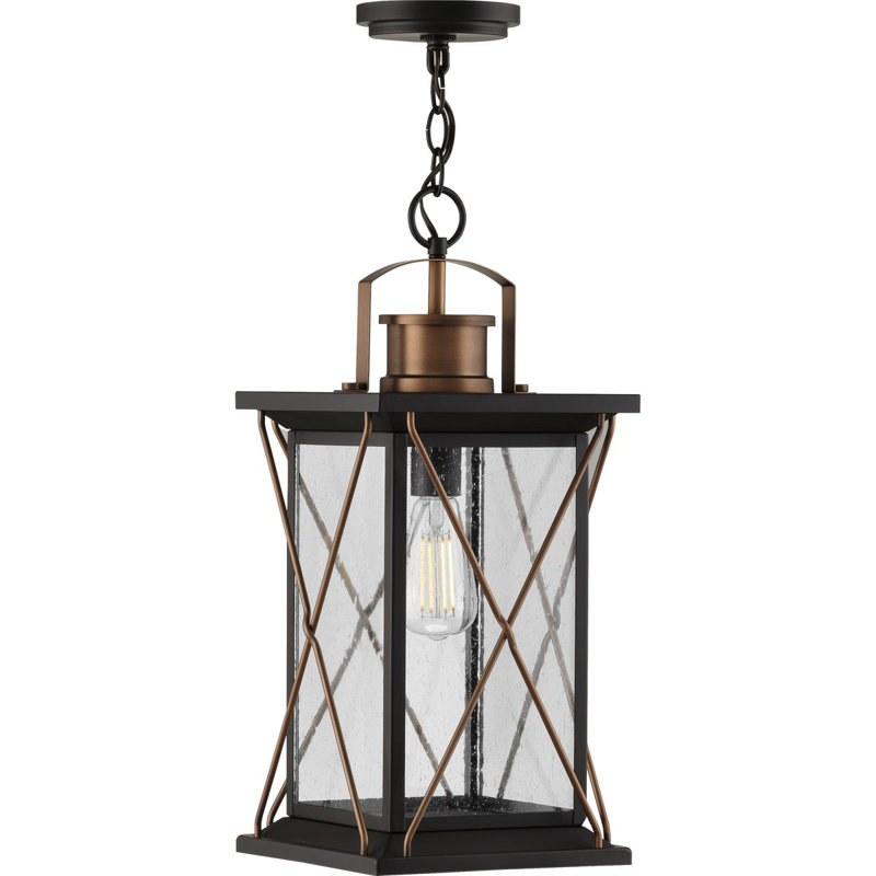 Alexe Outdoor Hanging Lantern, Antique Bronze