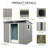 Outdoor Metal Storage Shed with Window and Transparent plate-121256555-121256556