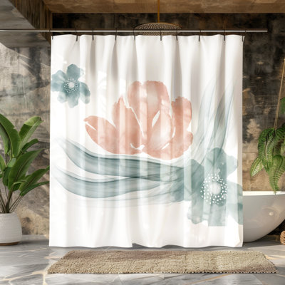 Rideau de douche aquarelle pastel