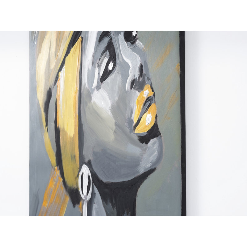 Astounding 47'' X 19'' Grey Canvas Wall Art - Hand-painted For Extraordinary Spaces Striking Distinctive Decor