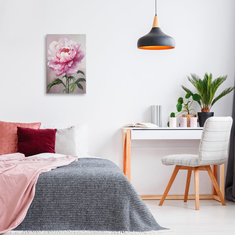 Art floral rose sur toile florale par Petals Prints Design, H 24 po x l 16 po
